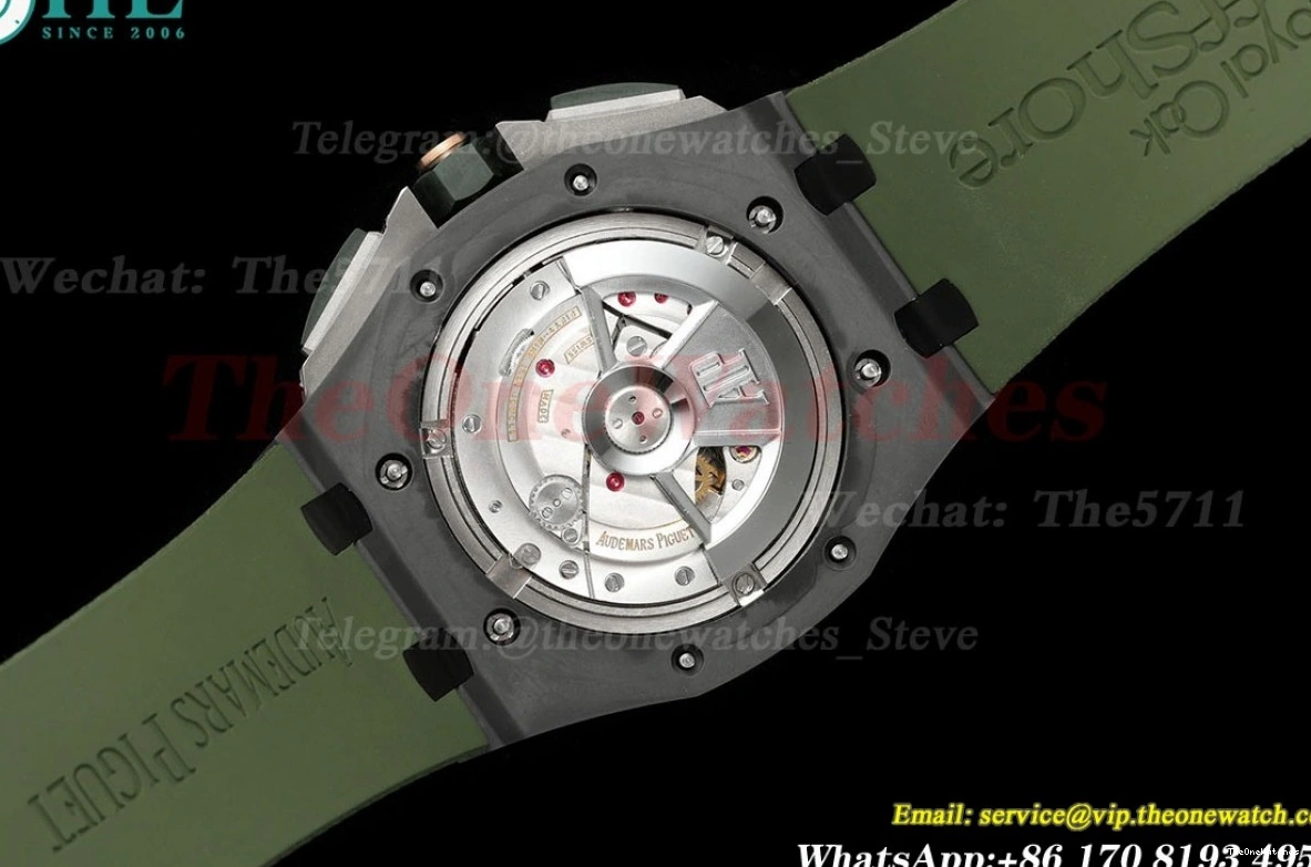 Oak 44mm Green 26405CE SS A7750 RU Royal Dial Offshore TKF 0427